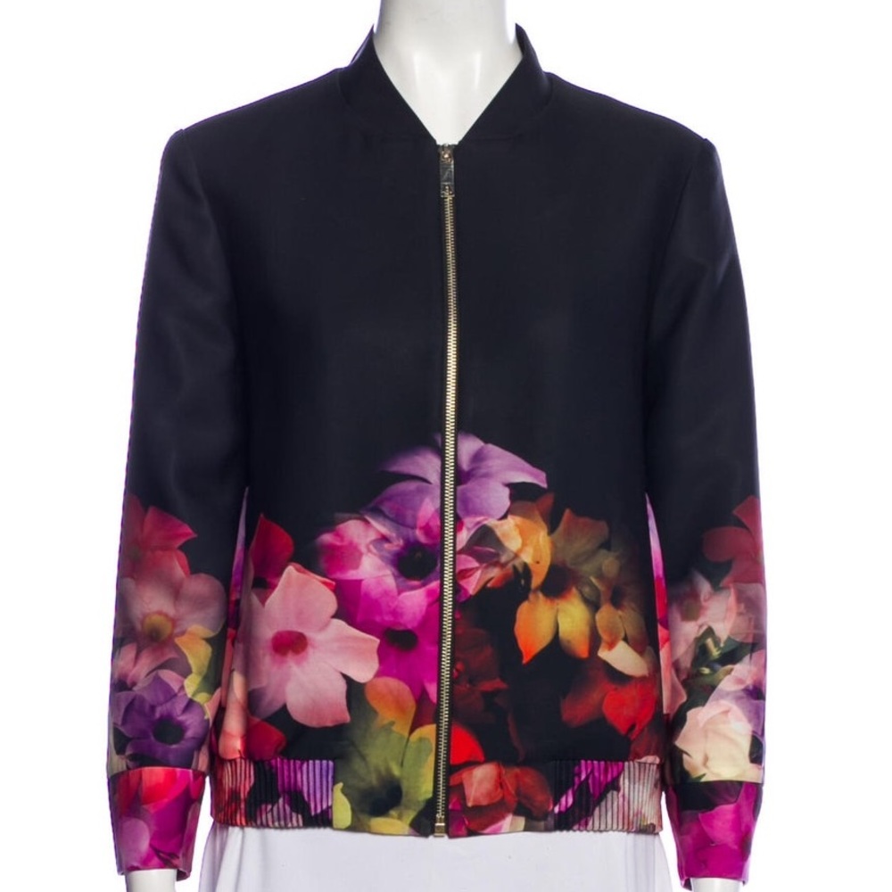 Ted Baker Floral Print Bomber Jacket